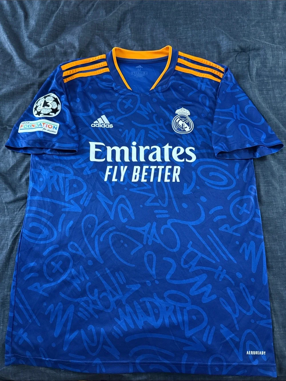 RARE Real Madrid #10 Luka Modric 2021-22 Adidas Away UEFA CL Jersey